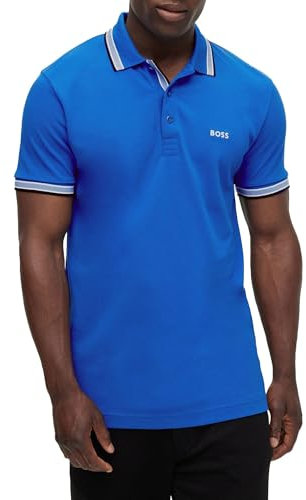 BOSS Hugo Green Herren Poloshirt Paddy Blau Small Neu - Mittelblau420 S