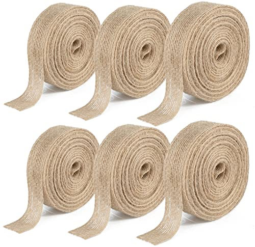 G2PLUS 60M Juteband Burlap Band Vintage 2CM Sackleinen Band Dekoband Deko Juteband für DIY Handwerk Weihnachten Deko Hochzeit Party