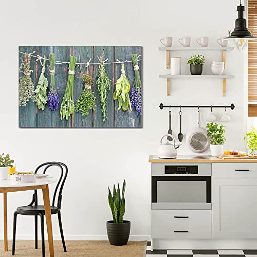 banjado® Glas Bild 120x80cm mit Motiv Acht Kräuter als Wandbild für Wohnzimmer/Küche/Büro - Wohnzimmer Bild aus ESG Sicherheitsglas kratzfest mit geschliffenen Kanten - Glasbild groß als Wand Bild