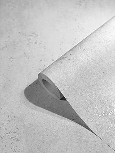 marburg Papel Pintado Gris Efecto Hormigón Cemento Estilo Moderno para Dormitorio o Salón 10,05 x 0,53 m