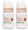 FlaschenSet NIP Anti-Colic Flasche 260ml Mit rundem Weithalstrinksauger aus Silikon Gr. M Milch ab Geburt, 2er Pack