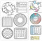 GLOBLELAND Planungsplan Klare Stempel für Diy Scrapbooking Decor Straßenkalenderplaner 31-Tage-Kalender Transparente Silikonstempel für die Herstellung von Karten Fotoalbum-Dekor