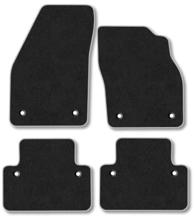 Volvo V50 (2003-2012) [Manual] Carpet Car Mats | Grey Edge Trim Tailored Fit Floor Mats Full Coverage Protection Accessories Easy Clean Anti Slip Made in the UK