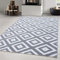 Carpetsale24 Teppich Wohnzimmer Rauten Design Grau Meliert 280 x 370 cm - Kurzflor Teppich Schlafzimmer Geometrisch Pflegeleicht und Extra Weich - Teppich für Küche Esszimmer Kinderzimmer Rechteckig