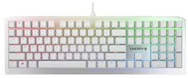 Cherry MV 3.0 Viola Clavier Gaming Mécanique Filaire Clavier Gaming Mécanique RGB Rétro-éclairage Avec Commutateurs Alto linéaires croisés par The Makers of The MX Switch. Blanc