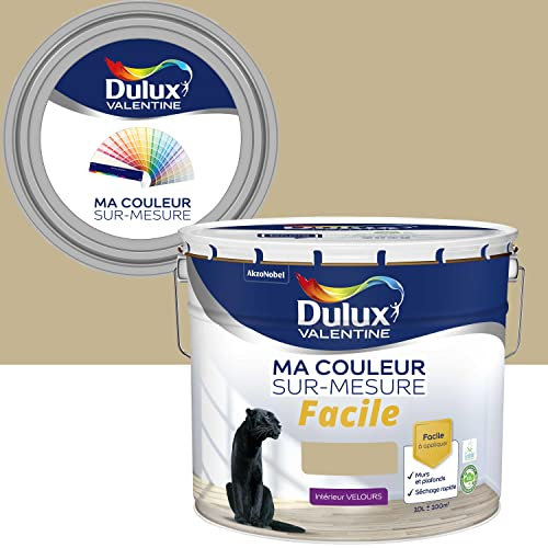 Ma Couleur Sur-mesure par Dulux Valentine – Peinture Intérieure Murs, Plafonds, Boiseries - Facile à appliquer - Velours Bambou 10 L