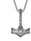 Thors Hammer Halskette für Männer Sterling Silber Wikinger Nordisch Silber Thors Hammer Anhänger Wikingerschmuck für Herren Männer Jungen