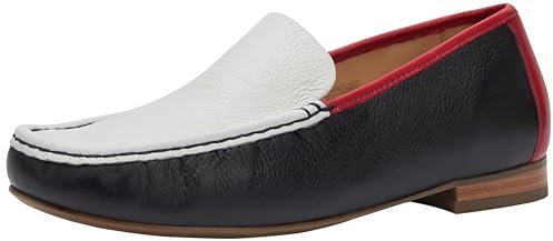 ara Damen Atlanta Mokassin, BLAU,Weiss,Flamme, 41 EU