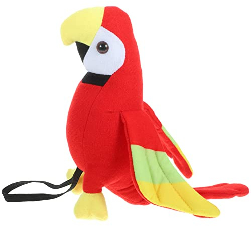 Toyvian Loro De Peluche En El Hombro Accesorio De Disfraz Pirata Pájaro Realista para Fiesta Temática Y Cosplay De Halloween 8X8X6.7 Pulgadas