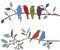 2 Stück Metall-Vögel, Wandkunst, lebendige Vögel auf Ast, Metall-Vögel, Wanddekoration, hängende Blätter mit Vögeln, Outdoor-Wanddekoration, rustikale Vogeldekoration, Blatt-Wanddekoration oder