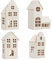 Ideen mit Herz Maisons décoratives en bois | Naturel | 4 tailles | Maisons décoratives avec ouverture | Maison lumineuse | 4 pièces