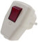 feletec Schukostecker mit beleuchtetem Schalter 2-polig für 10A/230V in Farbe: Creme