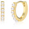 ALEXCRAFT 14K Perlen Ohrringe Creolen Gold Klein Goldene Ohrringe Damen Geschenk für Frauen Freundin Mama Mädchen