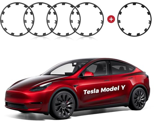 Tesla Model Y 21Zoll Uberturbine-Räder Felgenrand-Schutz ABS Felgenschutz, (Gunpowder 21 Zoll, 5 Stück)