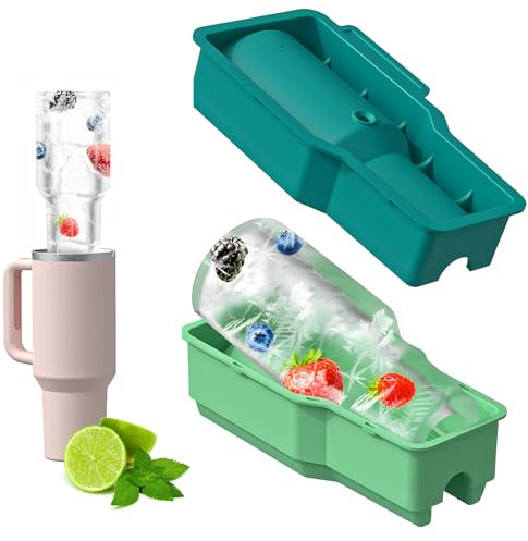 Tumbler Ice Mold for Stanley Cup 30-40 oz - Silicone Cylinder Ice Mold with Lid, Easy Fill and Release Ice Maker for Ice Drink, Juice, Whiskey, Cocktail, Coffee, Summer Gifts