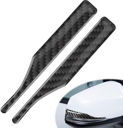 2 Stück Carbon-Faser Aufkleber für Auto Rückspiegel und Türkante,Schutzstreifen für Stoßstange und Tür,Universal und Langlebig,Auto Zubehör