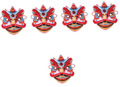 Toyvian 5 Pièces Masque De Oriental Éveil Manuel Complet Pour Hommes Masque De Scène De Performance Réunion Annuelle Costume Masque De Année Chinoise Dragon Masque De
