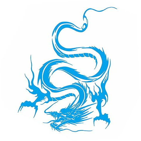 SEWOART Autocollant Capot Voiture Dragon Style Chinois Étanche Décoratif Adhésif Carrosserie Voiture Accessoire