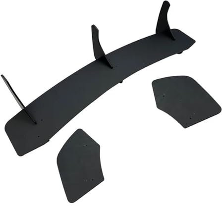 DZSQTUND Spoiler Wing Heckstoßstangendiffusor-Auspuffhalterung 3 Flossen Kofferraum-Splitter Spoilerplatte Lippe Für VW Für Scirocco R 2009–2016 Auto HeckflüGel