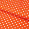 Baumwollstoff mit Punkten/Popeline  0,8 cm weiße Dots auf orange - Popeline Meterware ab 25 cm Länge