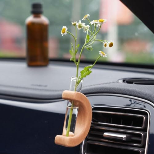 Auto Vase Vent Clip, Auto Blumenvasen Glasvase, Auto Blumenbehälter Auto Vent Blumentopf für Fahrzeug Vent Dekoration