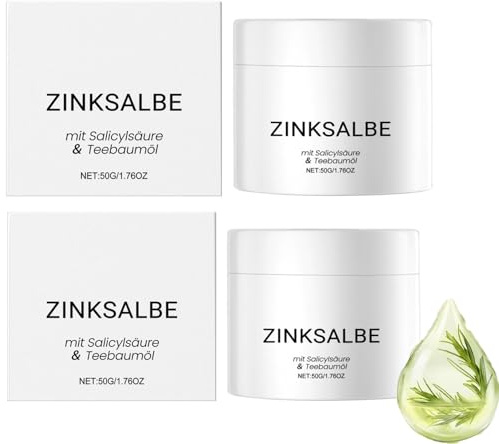 3PCS Zinksalbe gegen Pickel - Anti Pickel Creme auch für Pickel am Po und Rücken - Zink Salbe gegen Mitesser und unreine Haut - Zugsalbe Pickel - Akne creme (2)