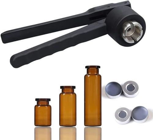Manueller Fläschchen Crimper， 13-mm-20-mm-Flip-Off-Fläschchen-Bördelzange, Flaschenverschluss-Bördelwerkzeug, Bördelmaschine/handgehaltene Verschließmaschine, 20-30 Flaschen/Min. Werkzeugverschließer(