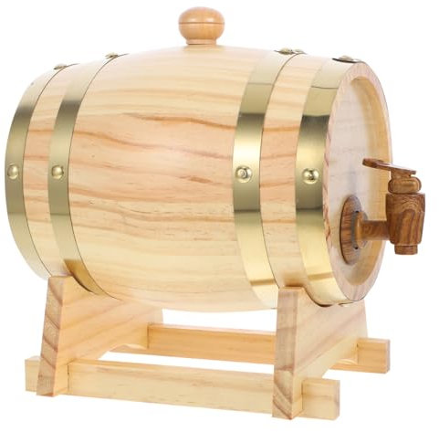 Ciieeo Barril De 1,5l para Vino y Cerveza Juego De Barril Accesorio De Decoración