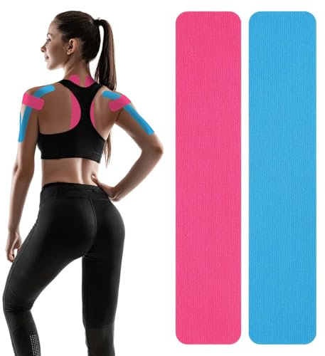 flintronic Kinesiologie Tape, 30 Profi Physio Tape und Sporttape - Hautfreundliche Tapes für Muskelunterstützung, Knieschmerzen, Ellenbogen und Schulter (25cm x 5cm)