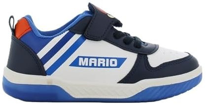 eplusm Super Mario Brothers Turnschuhe Jungen Sportschuhe Laufschuhe Hallenschuhe Tennisschuhe Leicht Outdoor Weiße Kinder-Sneaker 25-33 (Blau, EU Schuhgrößensystem, Kleinkind, Numerisch, M, 30)
