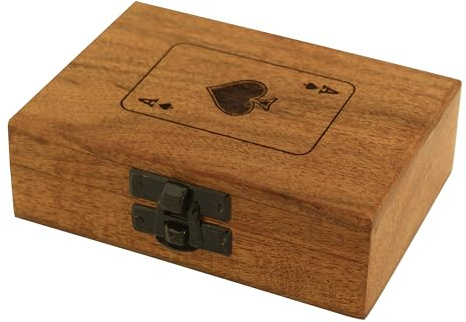 Sea-Club Spielkarten-Box Spiel Akazienholz 11x8cm