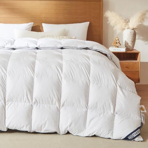 BedFabtasy Premium Daunendecke 240x220cm Sommerdecke, Leichte Sommer Bettdecke 240x220 mit Premium Gänsedaunen und Federn, 100% Geräuschloser Bio-Baumwolle, Öko-TEX 100, DOWN Pass, RDS Zertifiziert