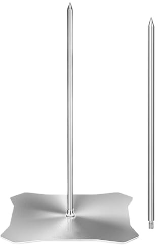 Broche Verticale,Brochette Barbecue en Acier Inoxydable | Support Kebab Poulet Pour Four Barbecue | Camping Extérieur Grillade Rôtissage Cuisine Repas