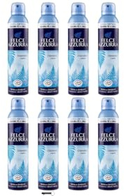 Felce Azzurra Classico Spray Ambiente, 250 ml, Confezione da 8 pezzi, Profumo Classico Talco, + Italy Shop Portachiavi Gratis