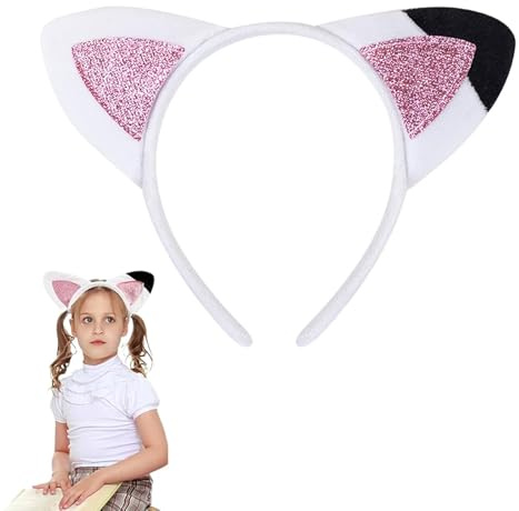 EUYKQNOI Serre-Tête Oreille de Chat Cosplay, Accessoire Cheveux Oreilles de Chat pour Carnaval Halloween Fête Costume Party Déguisement Adulte