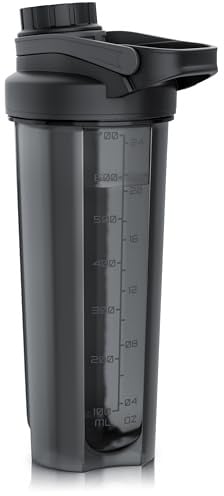 Arendo - Protein Shaker mit Kugel - 700 ml – Eiweiß Shaker mit Messskala - keine Klumpen - BPA-frei - Shaker Bottle – für Fitness, Sport & Freizeit – spülmaschinenfest