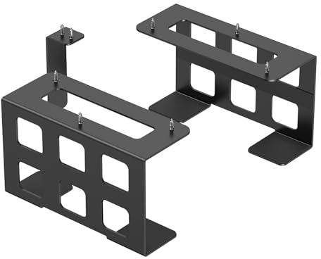 NRGQAXM Under Desk Laptop Mount, Under Desk Shelf Unders Desks Laptop Holder Adjustable Unders Table Mounting Bracket Rack for Laptops Small Computers Docking Station Mount for Home Offices