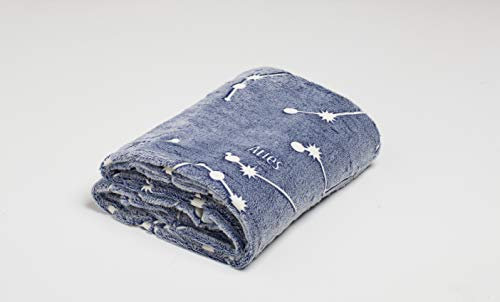 Turboprodukte Turbo Produkte Leuchtende Kuscheldecke (Blau-Grau) Leuchtend Sterne