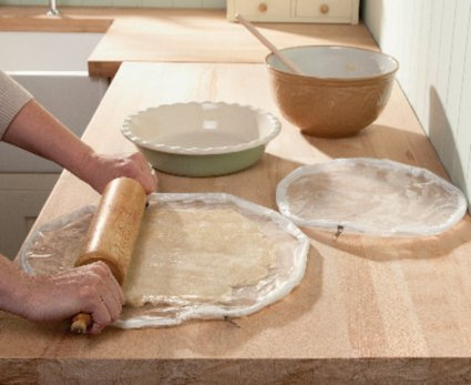 Set Of 2 Pie Crust Makers Plastic 14'' And 11'' Zip Roll Perfect Shape