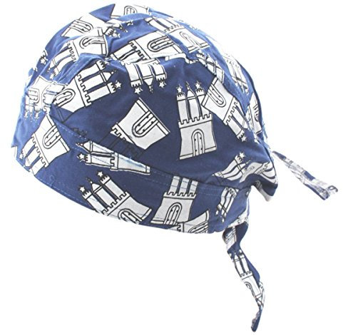 Sonia Originelli Bandana Rocker Tuch Mütze Unisex Totenkopf USA Hamburg Farbe Hamburg blau-weiss