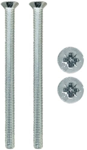 Gardinia Chrome Silver Door Handle Screws M5 x 70mm Long, Pair of 2, Dome Head, Pozidriv, Stainless Steel