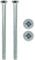 Gardinia Chrome Silver Door Handle Screws M5 x 70mm Long, Pair of 2, Dome Head, Pozidriv, Stainless Steel