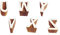 Royal Kraft Künstlerisch Drucken Blöck Arty Crafty Alphabet Designs Holzstempel (Set von 6)