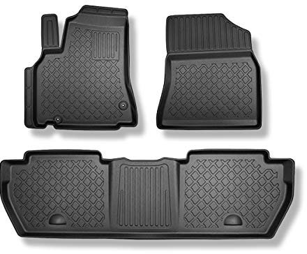 Mossa - TPE Fußmatten Auto kompatibel mit Citroen Berlingo Van (2008-08.2018) - schwarz Automatten Autoteppiche - G