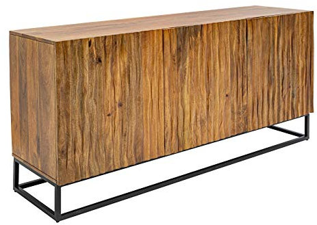 invicta INTERIOR Massives Sideboard Amazonas 160cm Mangoholz natürliches Front-Design Kommode Anrichte Holzkommode