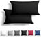 Alreya 2er-Set Mako Satin Kissenbezug 40 x 80 cm - 100% Baumwolle mit YKK Reißverschluss, Superweicher Kopfkissenbezug 40x80, Kissenhülle, Oeko-TEX® Standard Zertifiziert, Schwarz, nur Kissenbezug