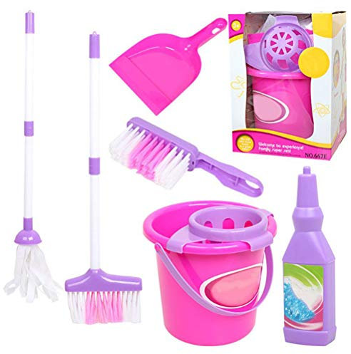 Kinder Reinigung Spielzeug Pretend Play Mop Besen Spielzeug Puppe Möbel Tools Kit Haus reinigen Spielzeug Kinder Putz Set Puppenstube Zubehör
