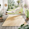 Steffensmeier Indoor Outdoor Teppich Öland Balkon Terrasse Küche Garten wasserfest Kunststoff, strapazierfähig, Kristall Senf Beige, 80x150 cm