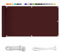 Balkon Sichtschutz, Balkonabdeckung 220 g/m² Innen Balkonverkleidung UV-Schutz (210Größen&21Farben) Ohne Bohren mit Ösen Kabelbinder und Kordel für Balkongeländer Terrasse,85X1000CM Burgundisch