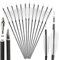 SHARROW 33 Zoll Carbon Pfeile für Bogenschießen Carbonpfeil Spine 400 Jagd Pfeile Carbon Jagdpfeile mit 4 Zoll Natürliche Federn Pfeile für Pfeil Bogen Recurvebogen Compoundbogen Jagd (weiß, 12p)